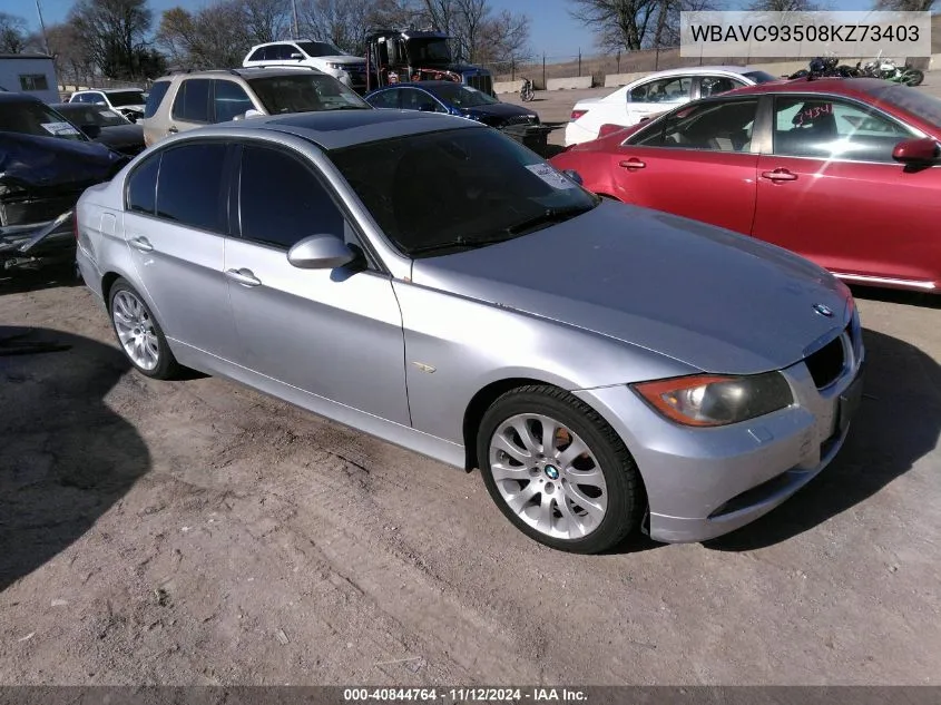 2008 BMW 328Xi VIN: WBAVC93508KZ73403 Lot: 40844764