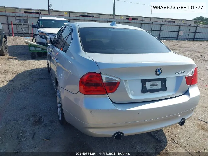 2008 BMW 335I VIN: WBAVB73578P101777 Lot: 40861391