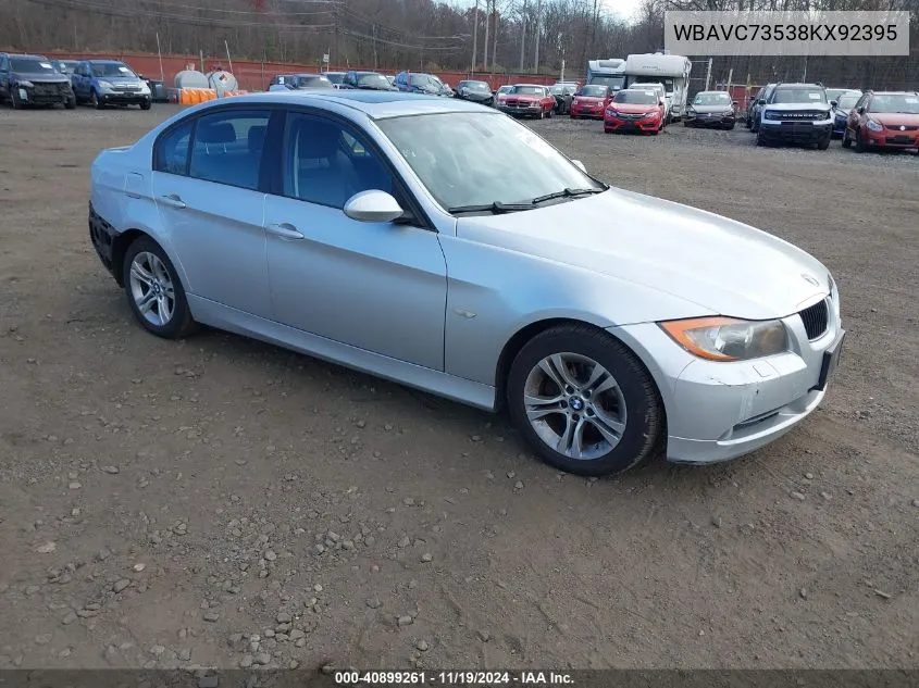 2008 BMW 328Xi VIN: WBAVC73538KX92395 Lot: 40899261