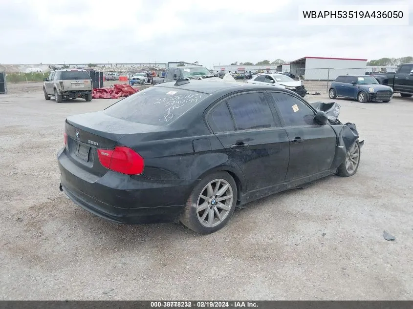 2009 BMW 328I VIN: WBAPH53519A436050 Lot: 38778232