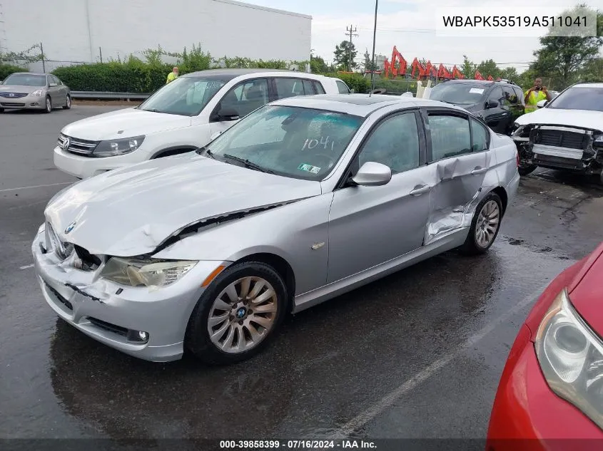 2009 BMW 328I xDrive VIN: WBAPK53519A511041 Lot: 39858399