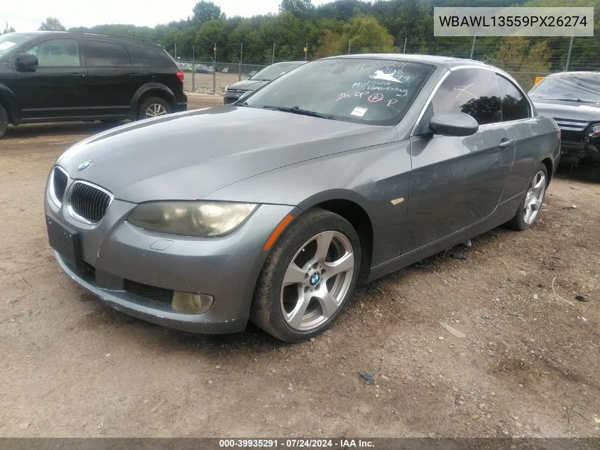 2009 BMW 328I VIN: WBAWL13559PX26274 Lot: 39935291