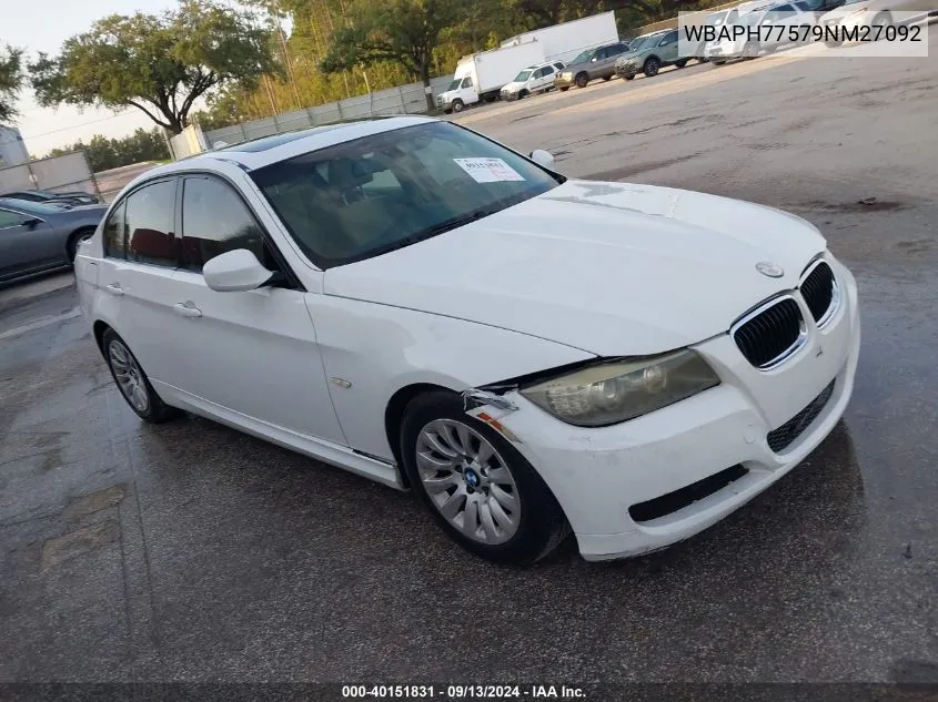 2009 BMW 328I VIN: WBAPH77579NM27092 Lot: 40151831