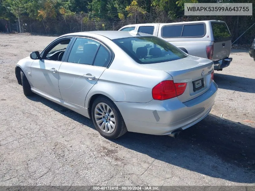 2009 BMW 328I xDrive VIN: WBAPK53599A643755 Lot: 40172418