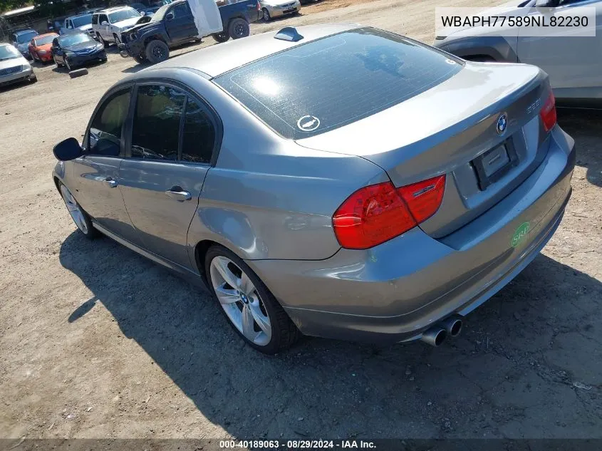 2009 BMW 328I VIN: WBAPH77589NL82230 Lot: 40189063