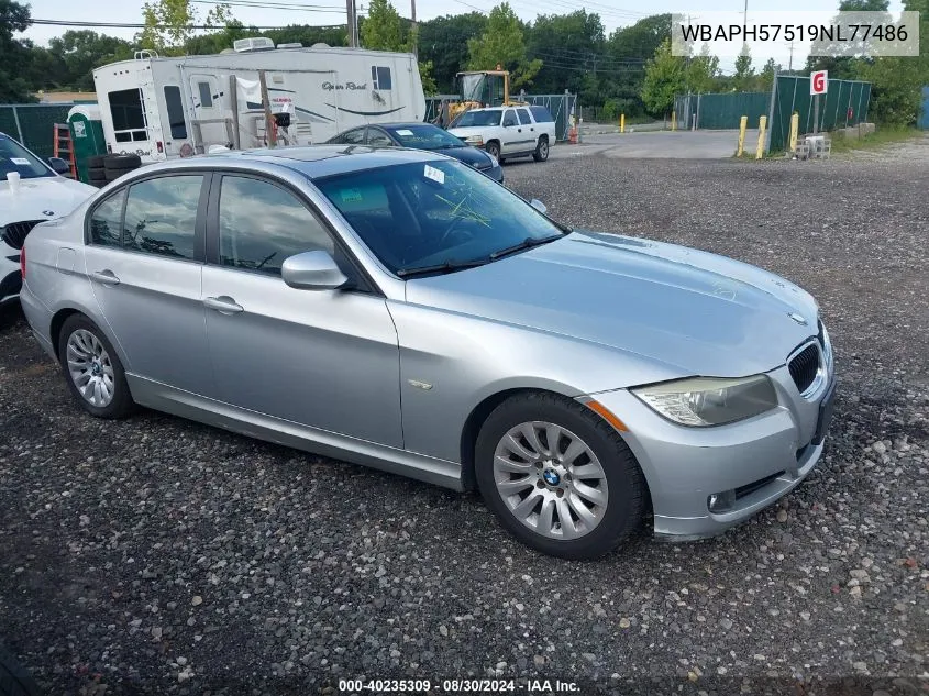 2009 BMW 328I VIN: WBAPH57519NL77486 Lot: 40235309