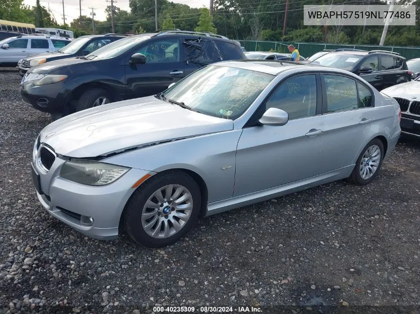 2009 BMW 328I VIN: WBAPH57519NL77486 Lot: 40235309