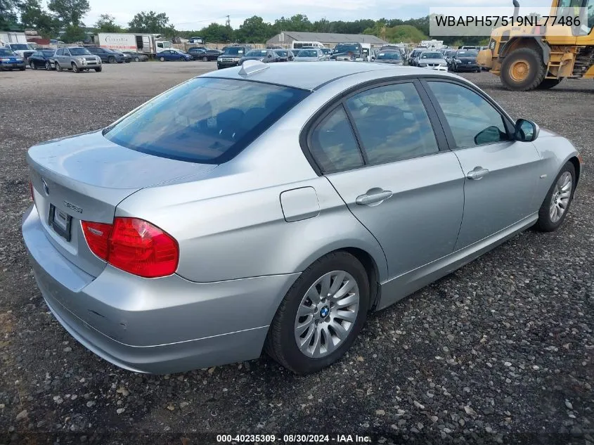 2009 BMW 328I VIN: WBAPH57519NL77486 Lot: 40235309