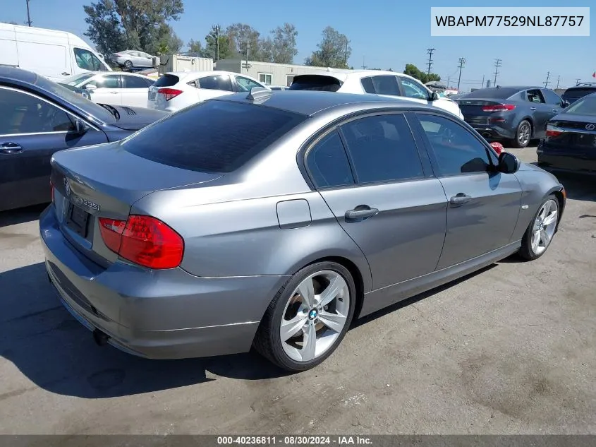 2009 BMW 335I VIN: WBAPM77529NL87757 Lot: 40236811