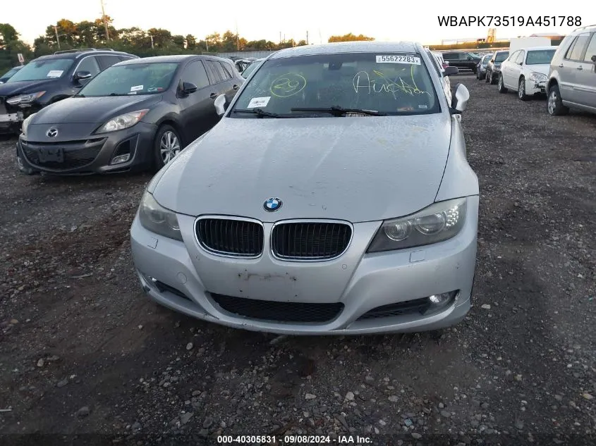 2009 BMW 328I xDrive VIN: WBAPK73519A451788 Lot: 40305831