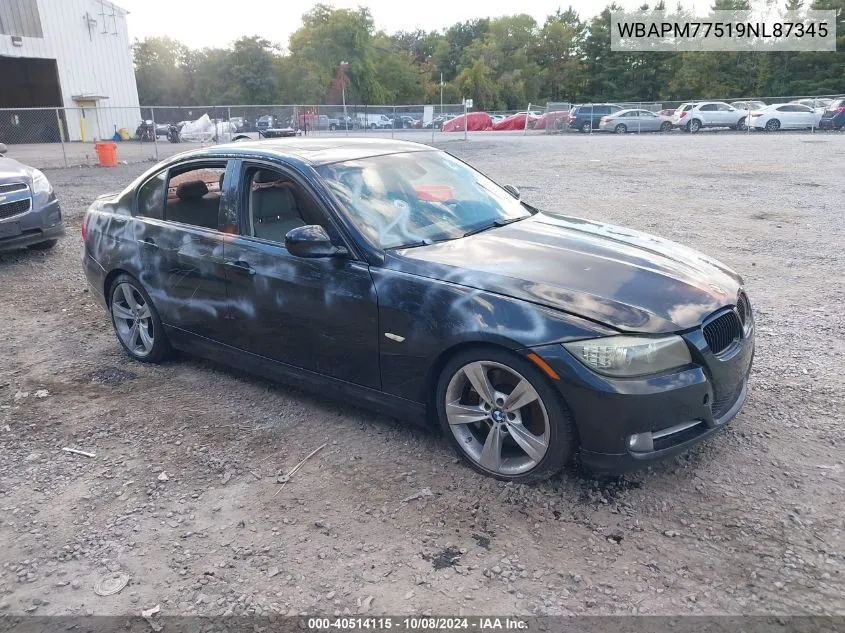 WBAPM77519NL87345 2009 BMW 335 I