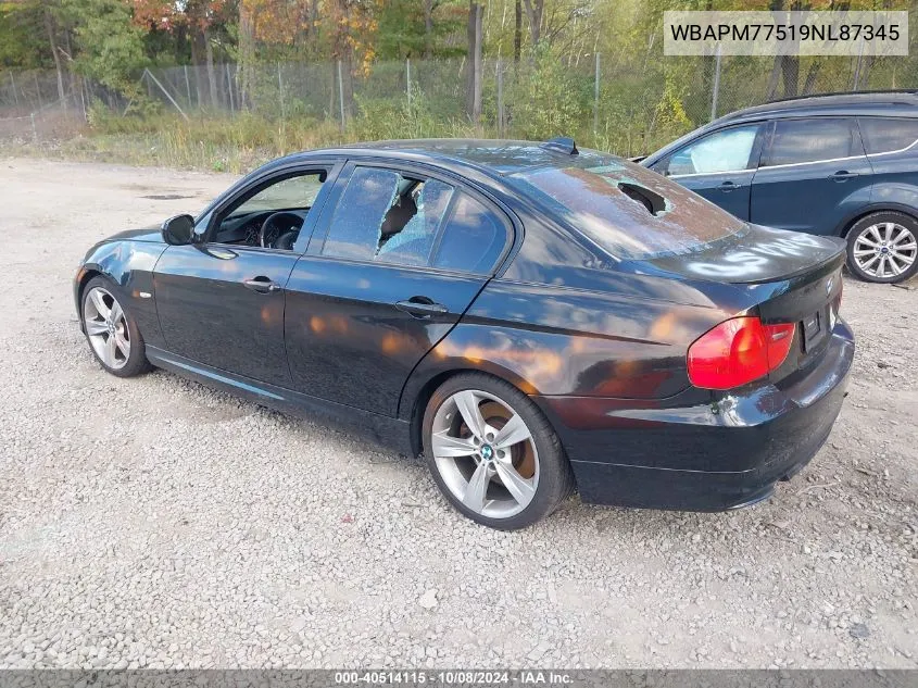 WBAPM77519NL87345 2009 BMW 335 I