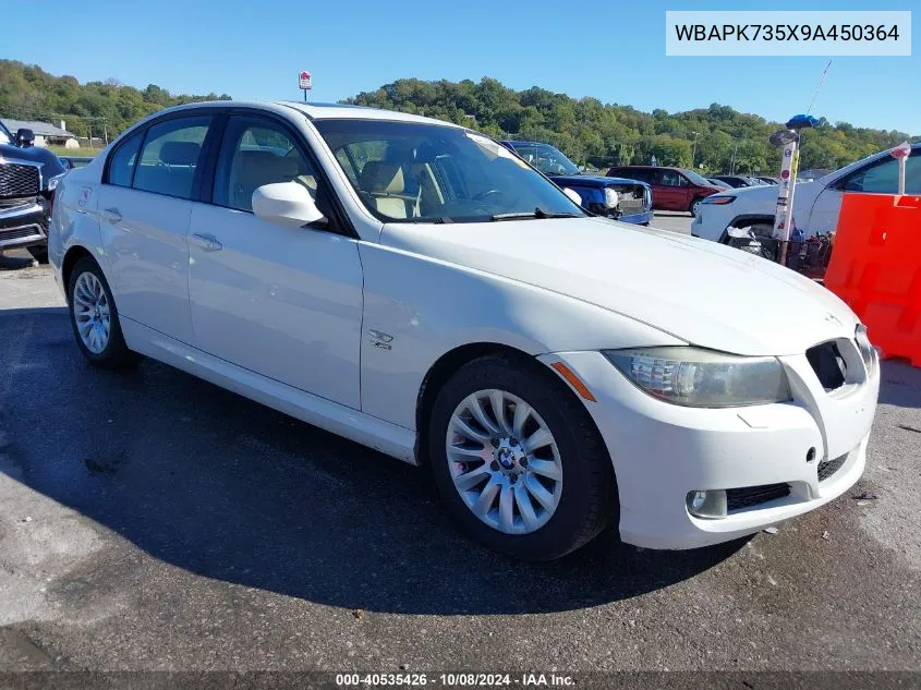 2009 BMW 328I xDrive VIN: WBAPK735X9A450364 Lot: 40535426