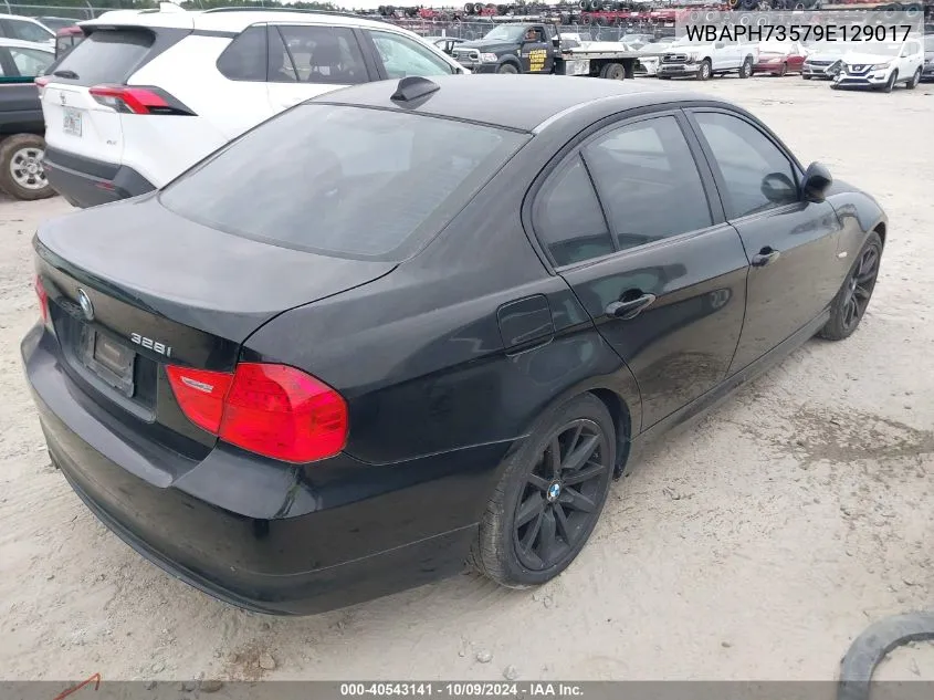 2009 BMW 328I I VIN: WBAPH73579E129017 Lot: 40543141