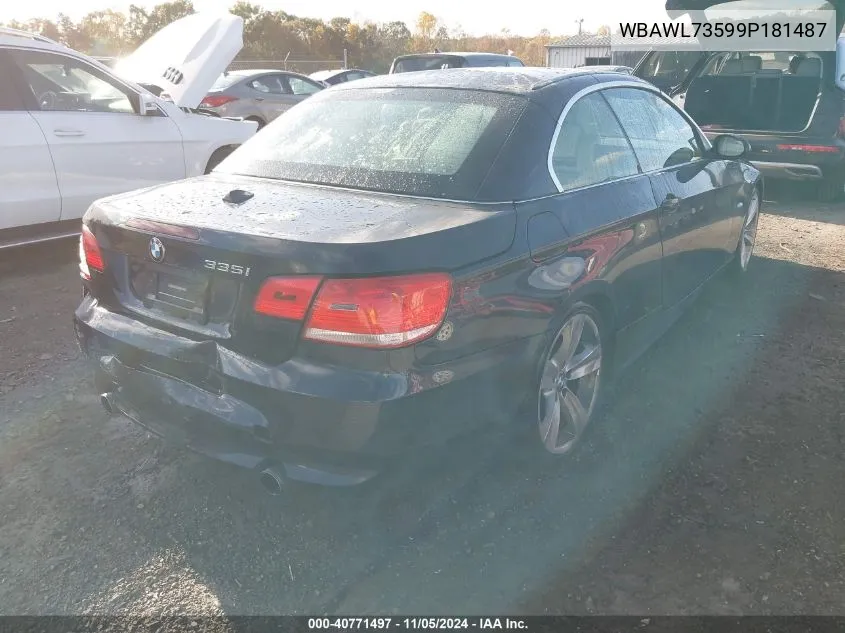 2009 BMW 335I VIN: WBAWL73599P181487 Lot: 40771497