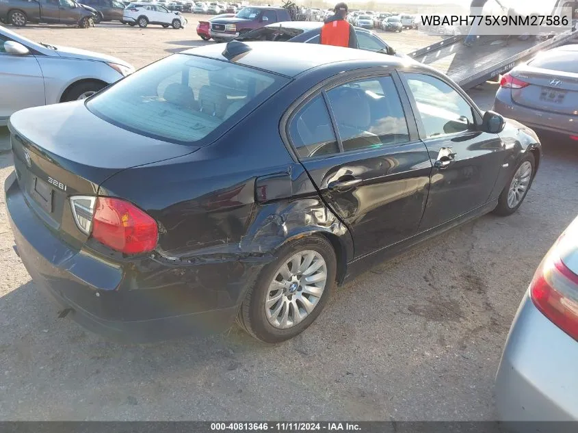 2009 BMW 328I VIN: WBAPH775X9NM27586 Lot: 40813646