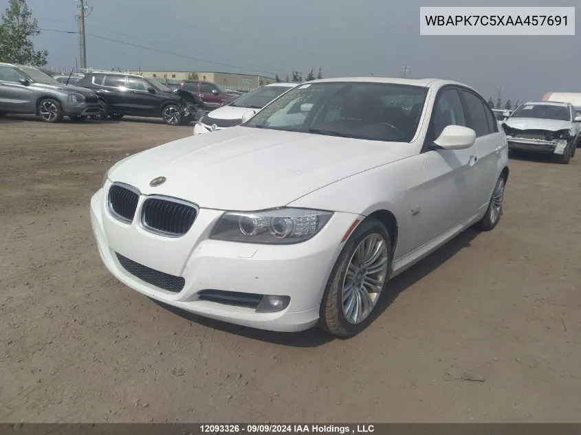 2010 BMW 3 Series 328I xDrive VIN: WBAPK7C5XAA457691 Lot: 12093326