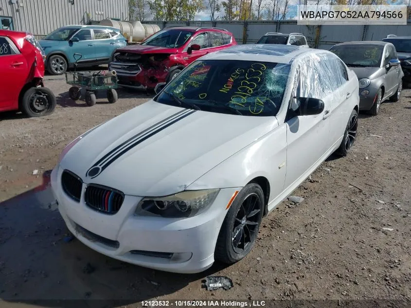 2010 BMW 3 Series VIN: WBAPG7C52AA794566 Lot: 12123532