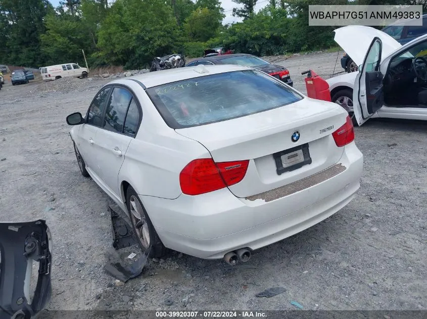 2010 BMW 328I VIN: WBAPH7G51ANM49383 Lot: 39920307