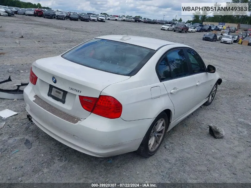 WBAPH7G51ANM49383 2010 BMW 328I