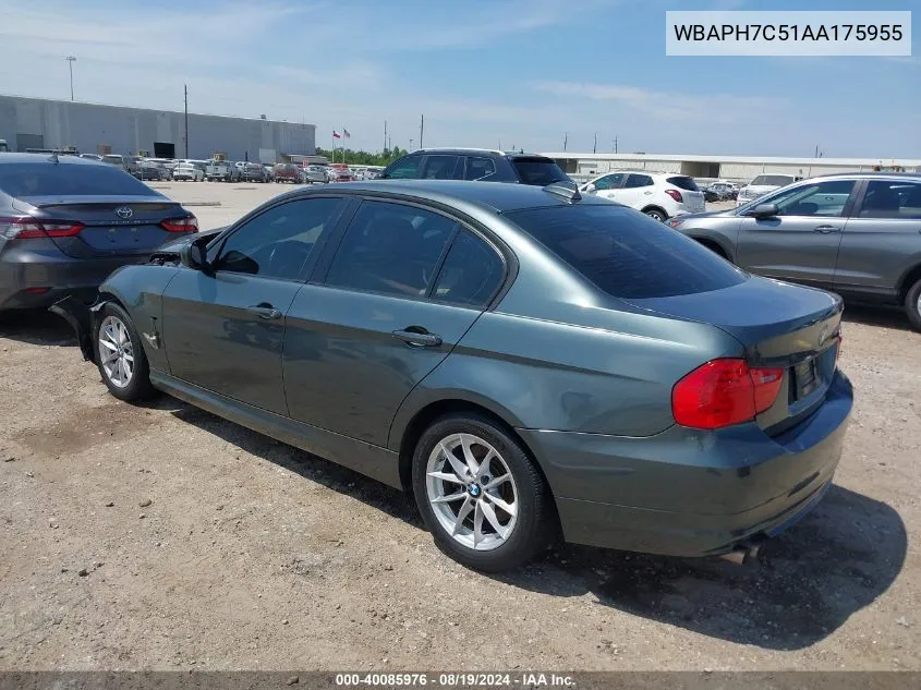 2010 BMW 328I VIN: WBAPH7C51AA175955 Lot: 40085976