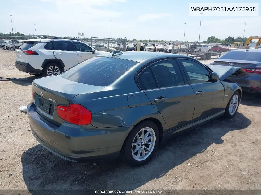 2010 BMW 328I VIN: WBAPH7C51AA175955 Lot: 40085976