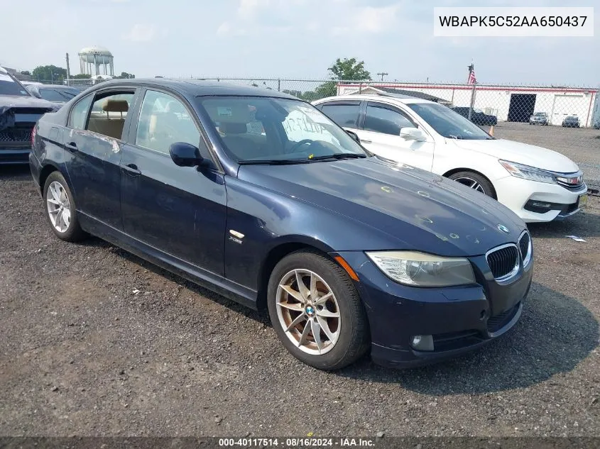 2010 BMW 328I xDrive VIN: WBAPK5C52AA650437 Lot: 40117514