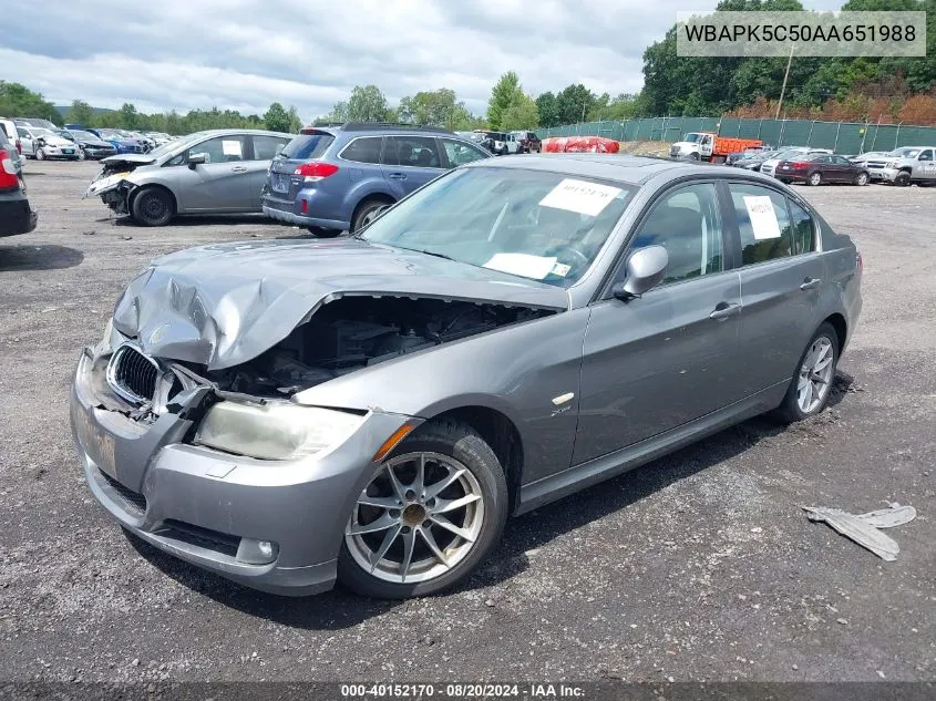 2010 BMW 328I xDrive VIN: WBAPK5C50AA651988 Lot: 40152170