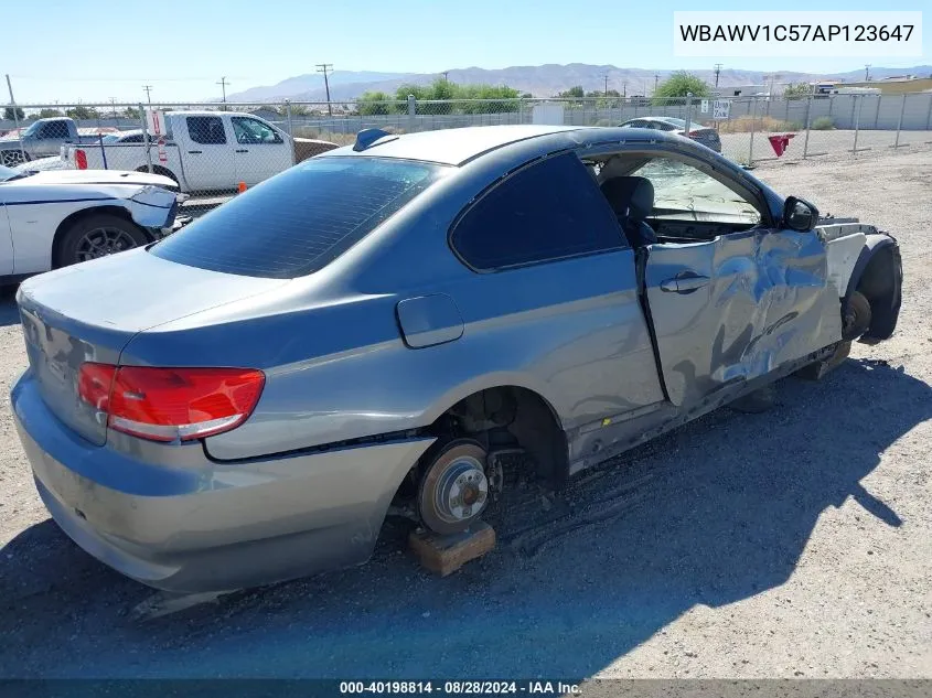 2010 BMW 328I VIN: WBAWV1C57AP123647 Lot: 40198814