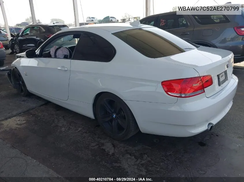 2010 BMW 335I xDrive VIN: WBAWC7C52AE270799 Lot: 40210784