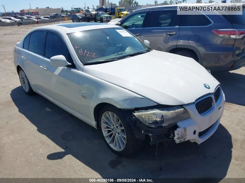 WBAPN7C51AA778865 2010 BMW 335D