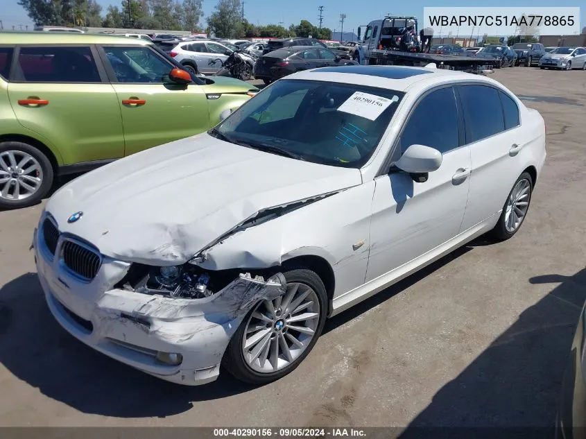 WBAPN7C51AA778865 2010 BMW 335D