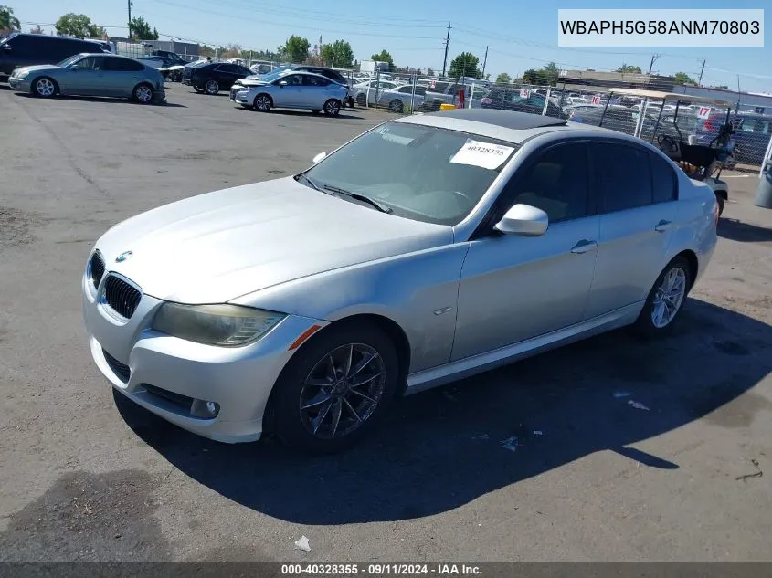 WBAPH5G58ANM70803 2010 BMW 328 I Sulev