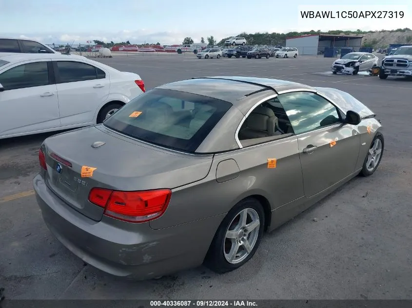 2010 BMW 328I I VIN: WBAWL1C50APX27319 Lot: 40336087