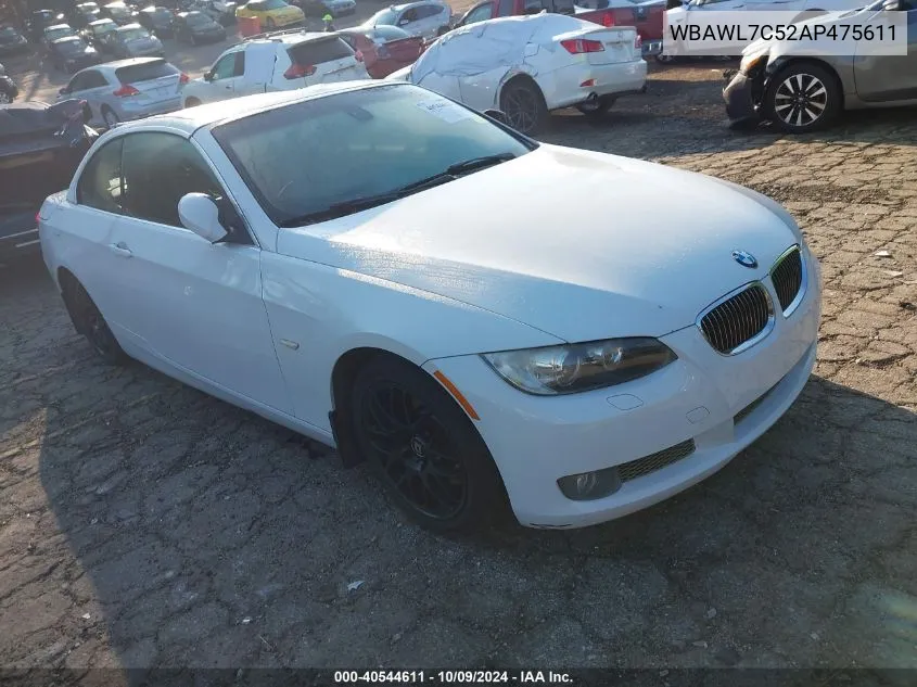 2010 BMW 335I VIN: WBAWL7C52AP475611 Lot: 40544611