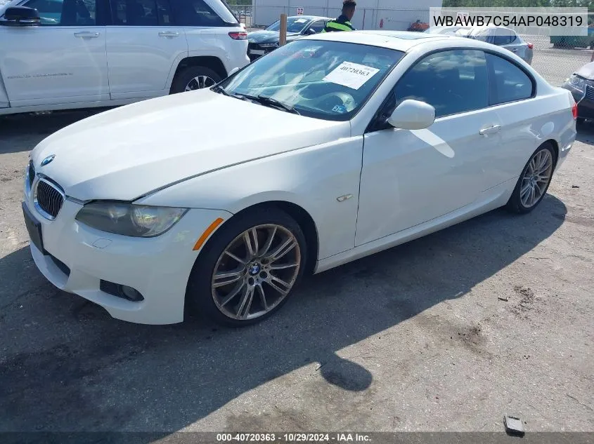 2010 BMW 335I VIN: WBAWB7C54AP048319 Lot: 40720363