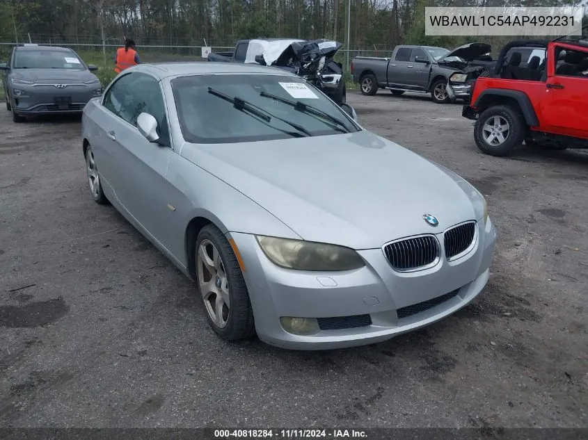 2010 BMW 3 Series 328I VIN: WBAWL1C54AP492231 Lot: 40818284