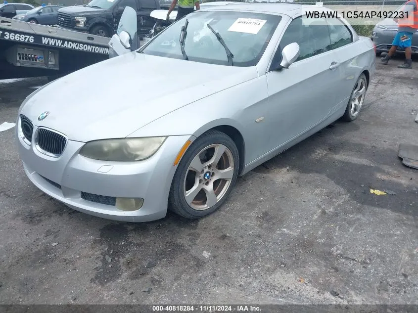 2010 BMW 3 Series 328I VIN: WBAWL1C54AP492231 Lot: 40818284