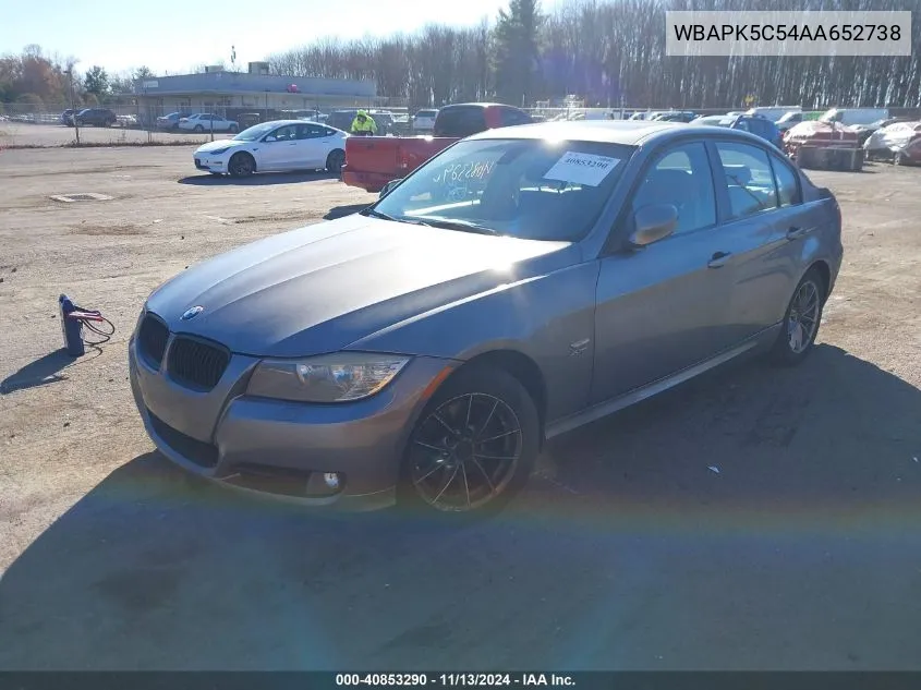 2010 BMW 328I xDrive VIN: WBAPK5C54AA652738 Lot: 40853290