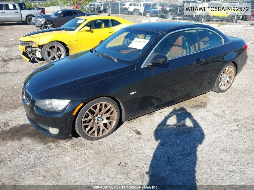 2010 BMW 328I VIN: WBAWL1C58AP492572 Lot: 40875675