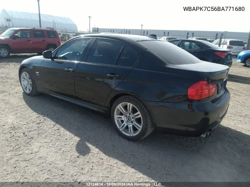 2011 BMW 328 Xi VIN: WBAPK7C56BA771680 Lot: 12124614