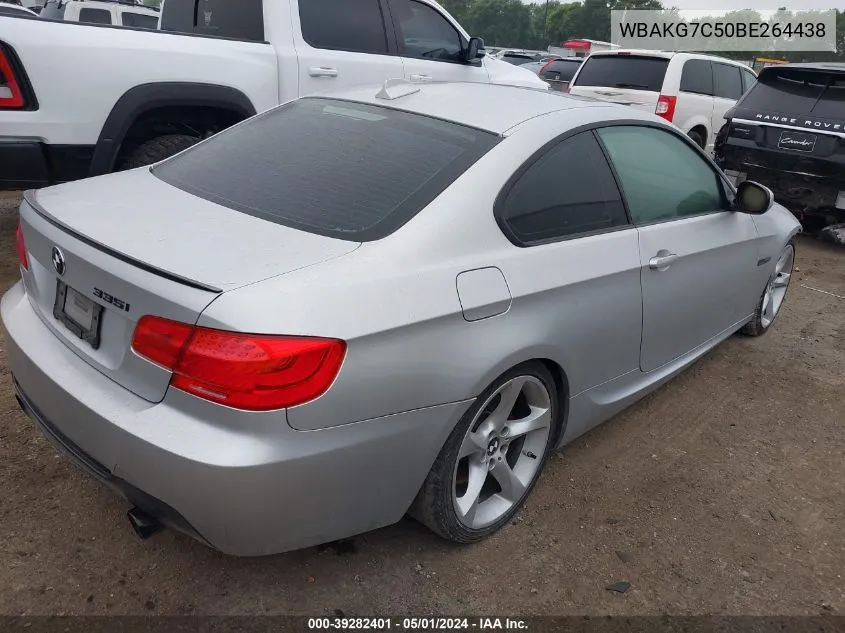 2011 BMW 335I VIN: WBAKG7C50BE264438 Lot: 39282401