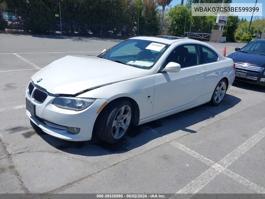 2011 BMW 335I VIN: WBAKG7C53BE599399 Lot: 39330895