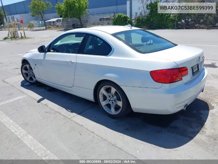 2011 BMW 335I VIN: WBAKG7C53BE599399 Lot: 39330895