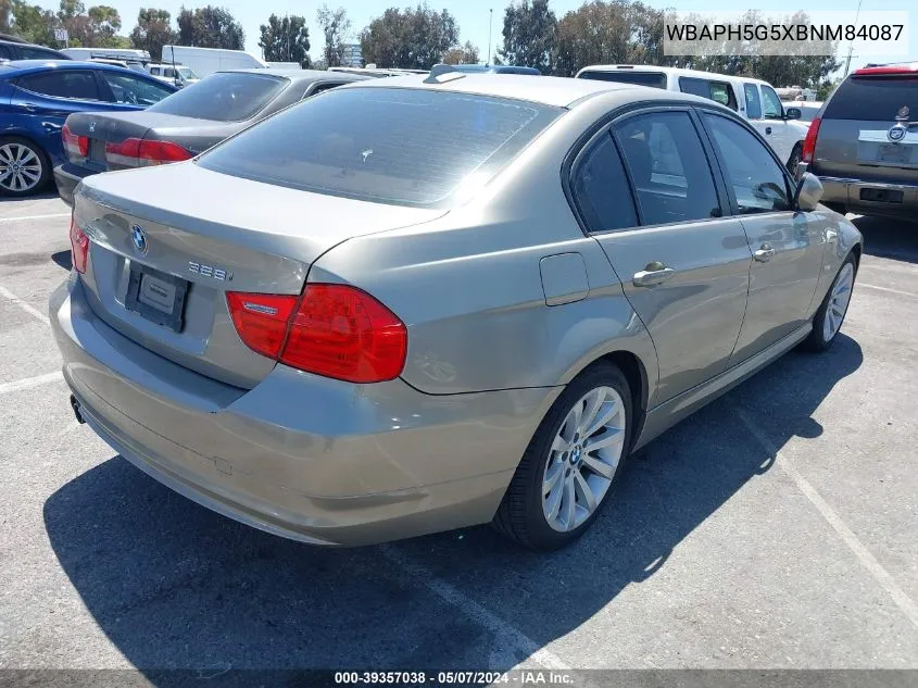 2011 BMW 328I VIN: WBAPH5G5XBNM84087 Lot: 39357038