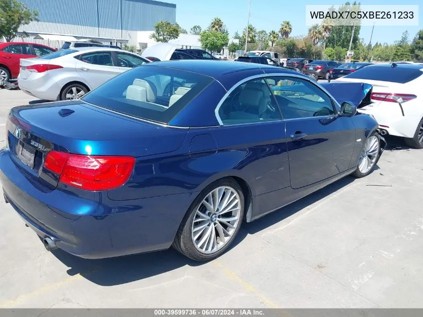 2011 BMW 335I VIN: WBADX7C5XBE261233 Lot: 39599736