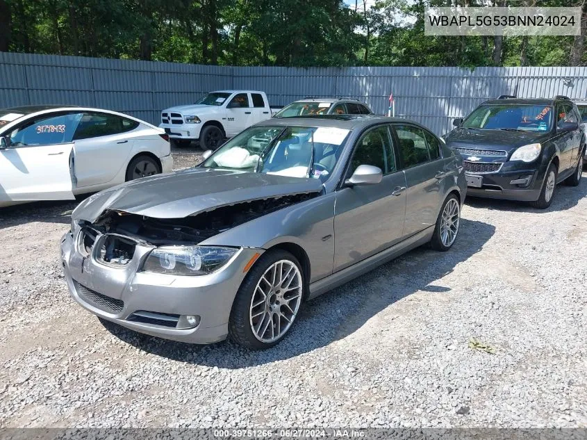 2011 BMW 335I xDrive VIN: WBAPL5G53BNN24024 Lot: 39751266