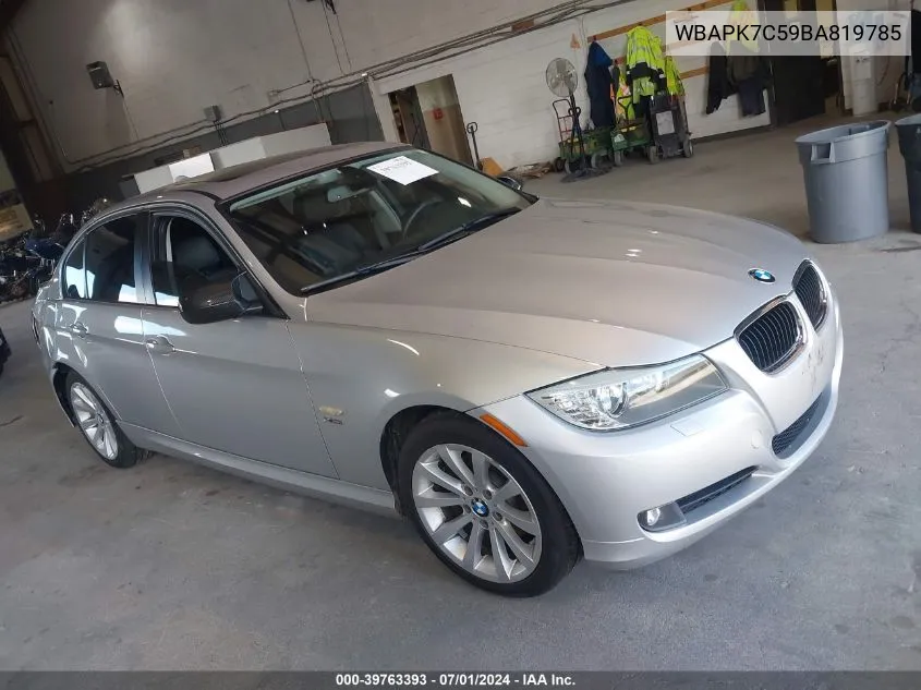 2011 BMW 328I xDrive VIN: WBAPK7C59BA819785 Lot: 39763393