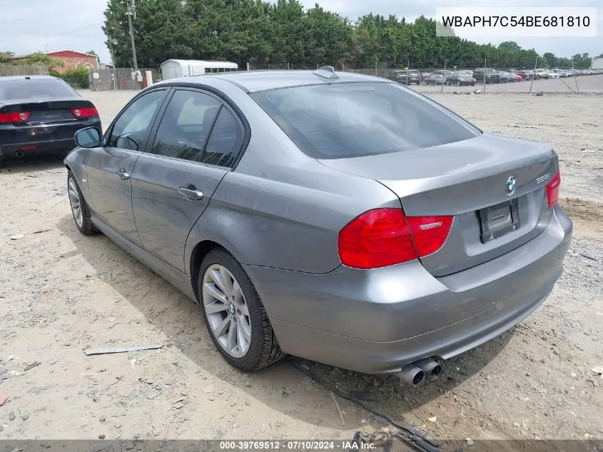 2011 BMW 328I VIN: WBAPH7C54BE681810 Lot: 39769512