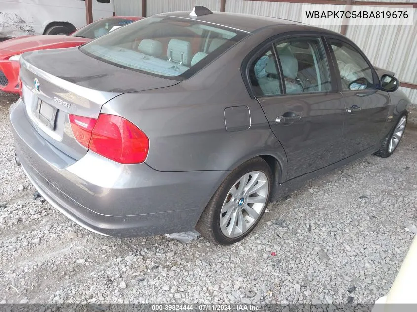 2011 BMW 328I xDrive VIN: WBAPK7C54BA819676 Lot: 39824444